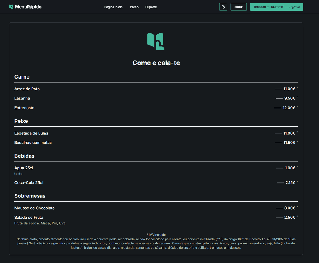 MenuRápido App Preview